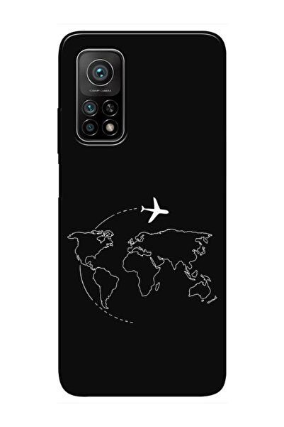 CONSTRAİN Xiaomi Mi 10T Pro Harita Uçak Siyah Telefon Kılıfı