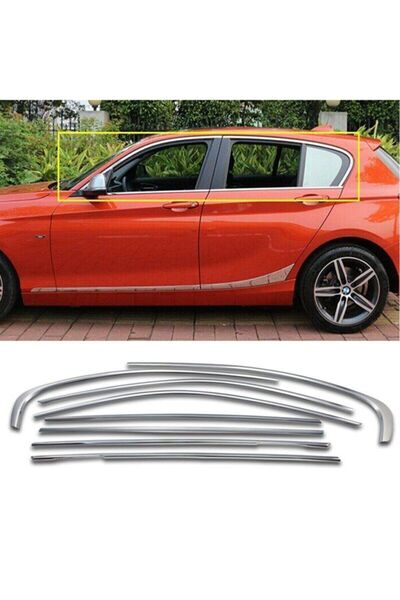 Harphour Bmw 1 Serisi F20 Paslanmaz Krom Cam Çerçeve Çıtası Seti