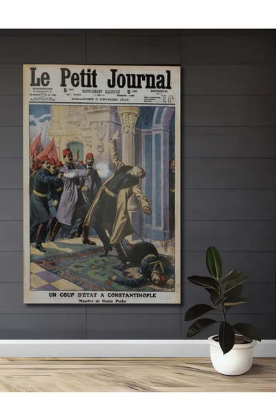 Teona Ahşap Dekoratif Ahşap Tablo Bab-ı Ali Baskını Gazete Manşetleri