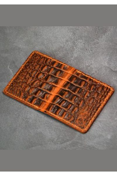 Safir Leather Δερμάτινη θήκη για κάρτες Trion Model (με στάμπα κροκόδειλου)