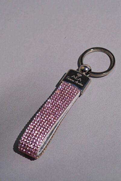 TASARIM ARABAM ATİKE ELİF AKIN Taşlı Anahtarlık Renk Seçenekli Pembe