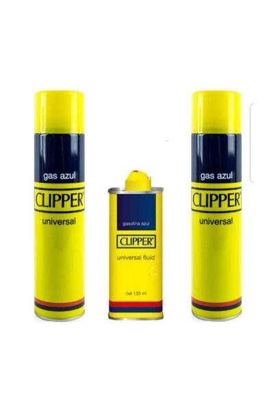 Clipper (Zippo) Çakmak Benzini 133ml 2 Adet + Çakmak Gazı 250ml 2 Adet
