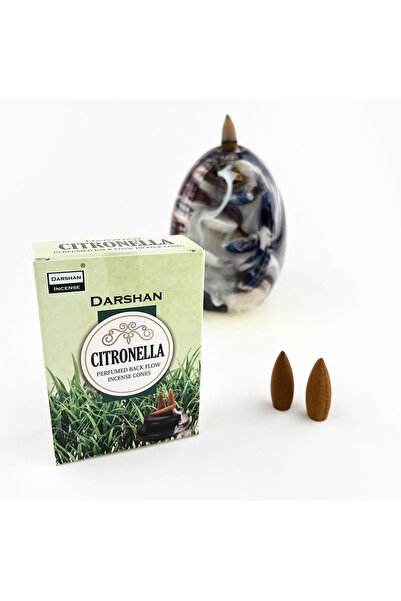 Darshan Incense CITRONELLA Geri Akış (back Flow) Tütsü 10 Adet