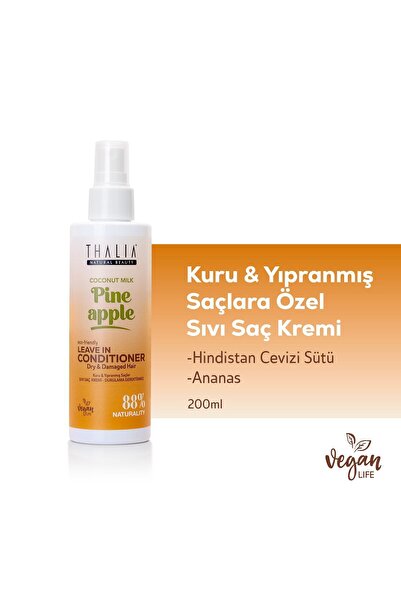 Thalia Ananas & Coconut Özlü Kuru & Yıpranmış Saçlara Özel Sıvı Saç Kremi 200ml