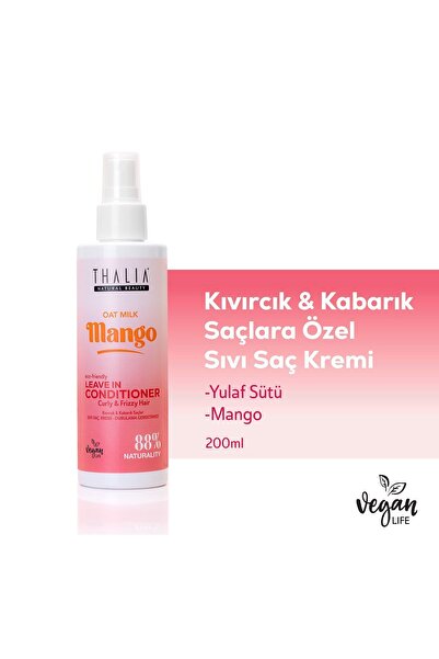 Thalia Yulaf Sütü & Mango Özlü Kıvırcık & Kabarık Saçlara Özel Sıvı Bakım Kre...