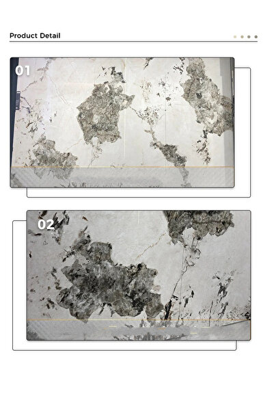 Tetik 5 adet 60x30 gri mermer desenli kendinden yapışkanlı duvar paneli