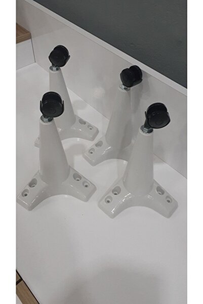 MUTLU ALIŞVERİŞ MERKEZİ Tekerlekli Sihirli Sehpa Masa Ayağı 360 Derece Dönebilen 20 Cm 4 Adet Beyaz. Vida Hediyeli!!!