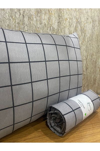uykulife home collection Smoked Plaid Single Sleeping Sheet Set - Elastic