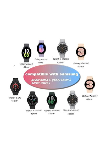 redmud teknoloji Samsung Galaxy Watch 4 5 Pro 6 7 Seri 40 44mm Classic 42 43 45 46 47mm Uyumlu Kavisli Silikon Kordon