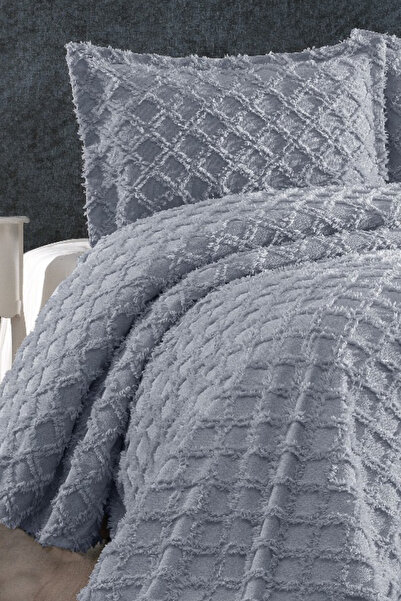 Bi Moda Kelebek Saçaklı Desenli Çift Kişilik 4 Parça Yatak Örtüsü