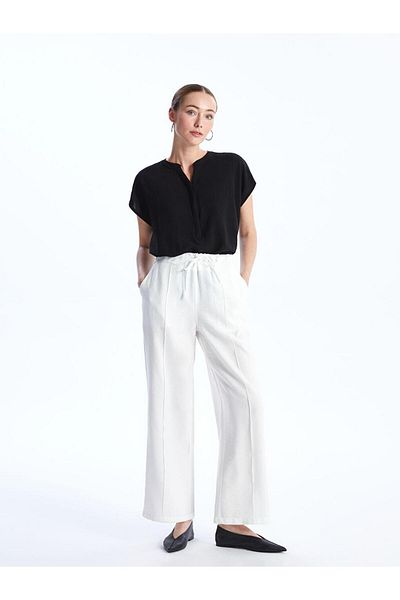 LC Waikiki Wide Leg and Elastic Waist Women's Trousers