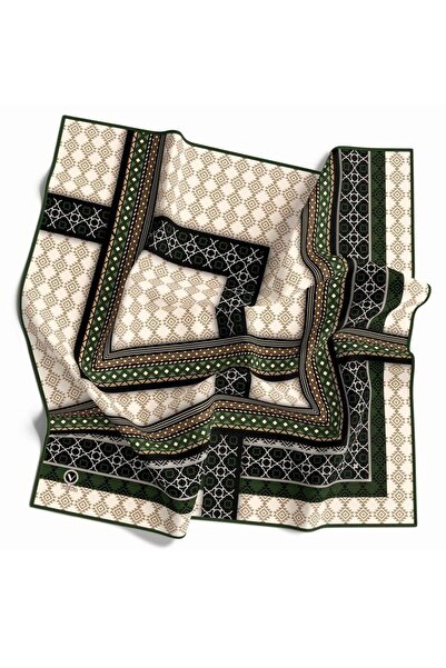 VİOLLA Eșarfă din twill de damă verde smarald