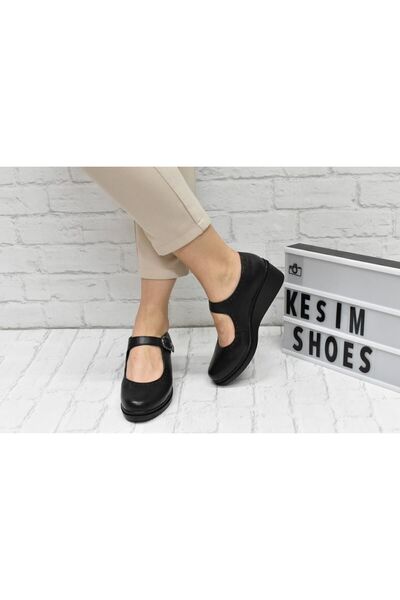 Kesim Shoes Women's Closed Genuine Leather Shoes 35-44