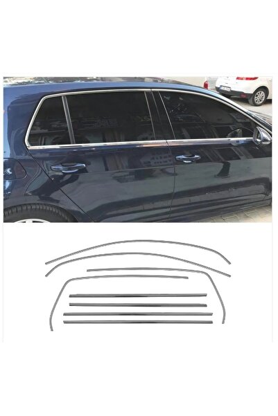 Harphour Volkswagen Golf 6 Krom Cam Çıtası 12 Parça Tam Tur 2009-2012