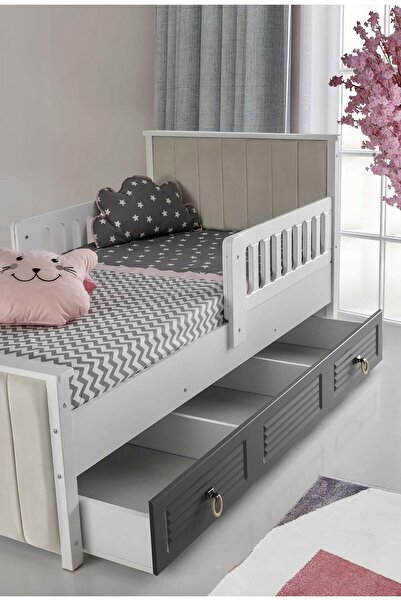 Öğünç Bebe Mobilya Perla Karyola Yavru Yatak Bölmeli (SADECE MOBİLYA)