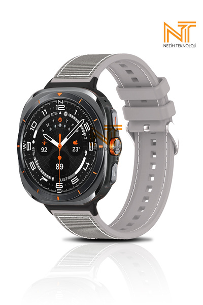 Nezih Case Samsung Galaxy Watch Ultra 47mm Uyumlu Dikişli Kompozit Tasarım Si...