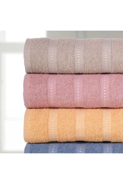 HOME MOD STORE طقم مناشف لليد والوجه والشعر مكون من 6 قطع من القطن 100% حامل مهر