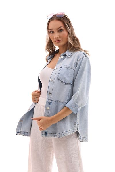 Asist 0411 Model Denim Jacket - with Buttons and Pockets