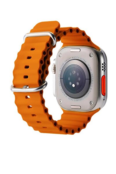 LOGIA Ultra Hello 3 Plus Akıllı Saat Gri Alüminyum Kasa Turuncu Spor Silikon Kordon