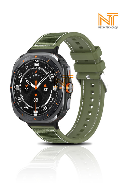 Nezih Case Samsung Galaxy Watch Ultra 47mm Uyumlu Dikişli Kompozit Tasarım Si...