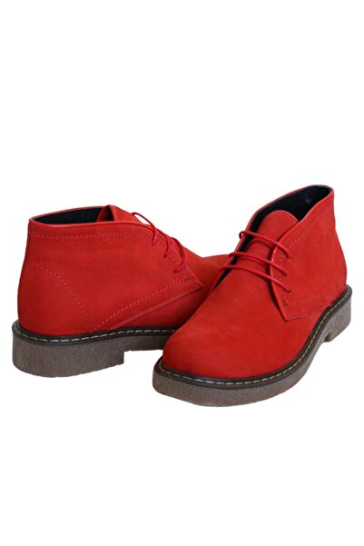 Platin Nubuk Kırmızı Kadın Günlük Bot