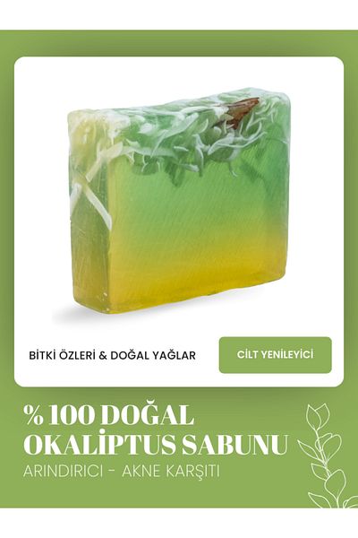 Zeynep Büyükbay 120 gr Natural Eucalyptus Soap - Refreshing and Purifying