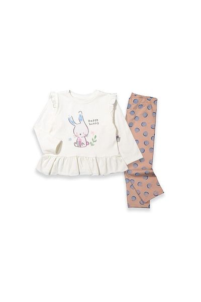 MUTTİ Rabbit Patterned 2 Thread Baby Tracksuit Set