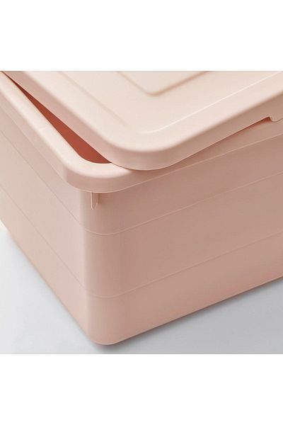 IKEA Cutie Organizare 19x26x15 Cm Cutie Depozitare cu Capac Container Depozitare Organizator Roz