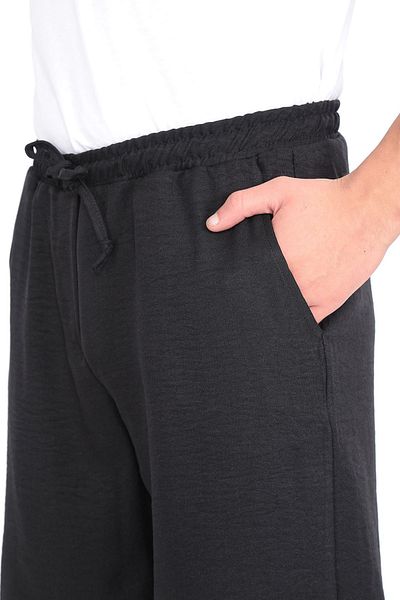 Sh Mağazacılık Pantaloni subțiri de vară pentru bărbați cu talie înaltă - Pantaloni largi, confortabili, din bumbac, până la gleznă