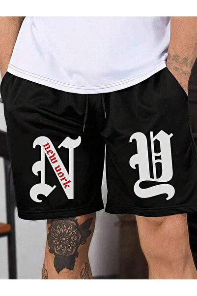 MODAVİBE Мъжки шорти с принт от Ню Йорк - Modavibe