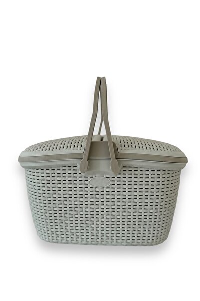 KıtayGroup Krem Rattan Piknik Sepeti 30 Lt