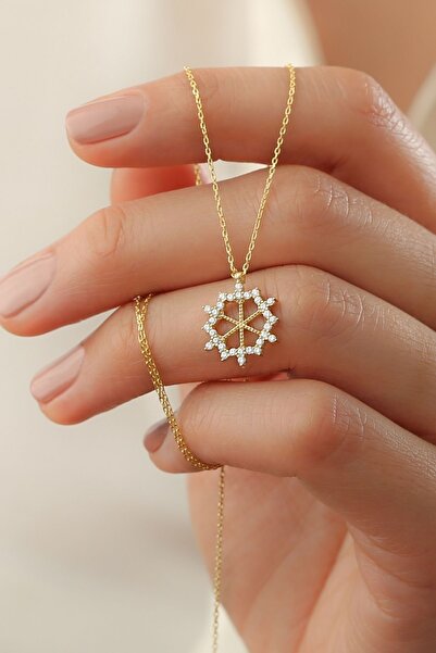 Silvano Jewelry 925 Ayar Gümüş Gold Çapa Kolye