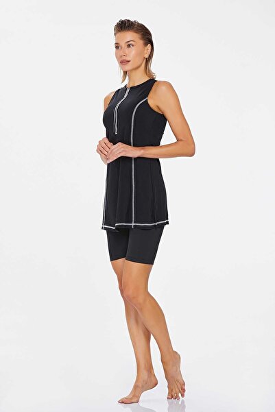 LAPIENO Tights Detailed Zipper Swimsuit