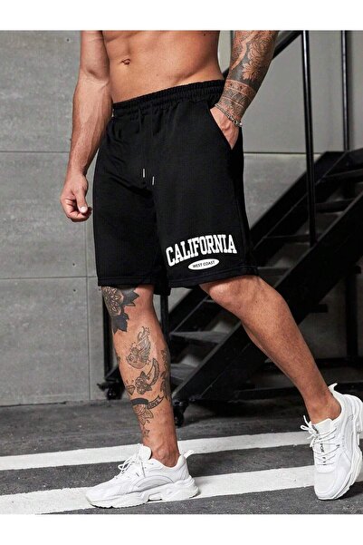 MODAVİBE Pantaloni scurți pentru bărbați cu imprimeu California