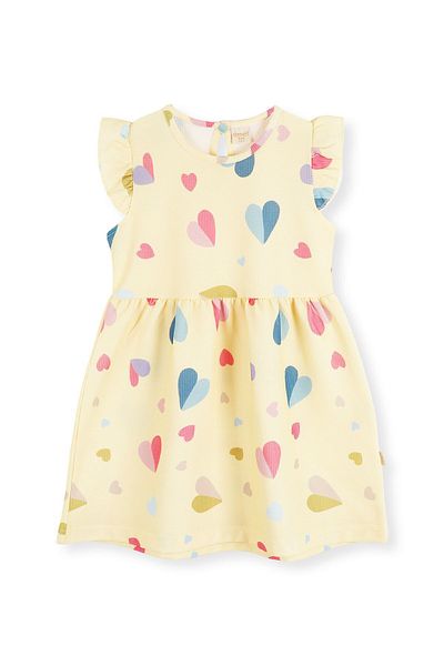 AHENGİM Kleid mit Herzmuster für Mädchen - Ak2406