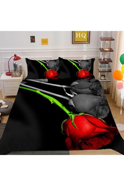 Elmas Dizayn 240x260 cm Antibacterial HypoallerGenic Duvet Cover Set - OrGani...