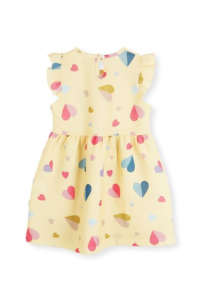 AHENGİM Kleid mit Herzmuster für Mädchen - Ak2406