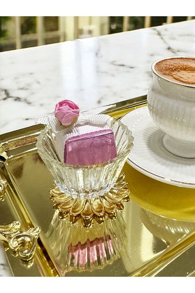 EVSTYLE 6-Piece GOLD FOOT GLASS DELIGHT SET
