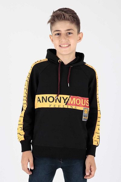 AHENGİM Trend-Sweatshirt für Jungen - Anonymous Printed, AK15177