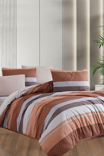 B2B Plus Cotton Double Duvet Cover Set with Fitted Sheets