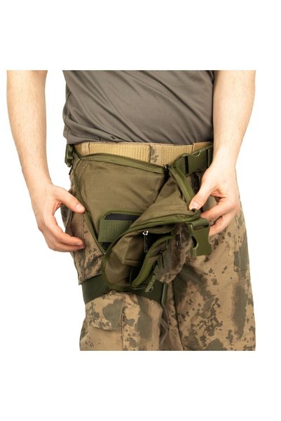 KORDAK Khaki Multi-Purpose Carrying Bag with Neck and Waist Strap