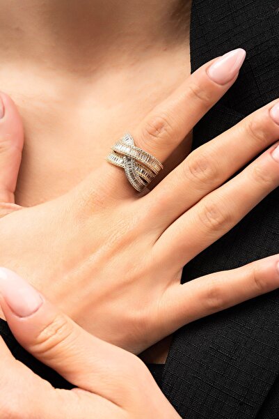 Altınaşkı Baget Taşlı Altın Yüzük