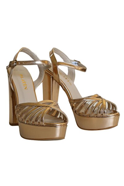 Platin قفص وردي - حذاء بكعب عالي ومنصة