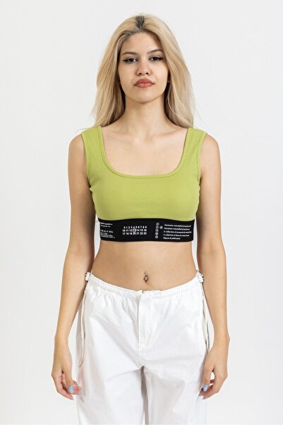 OlaFre Αθλητικό Crop Top - Λεπτομέρεια από καουτσούκ