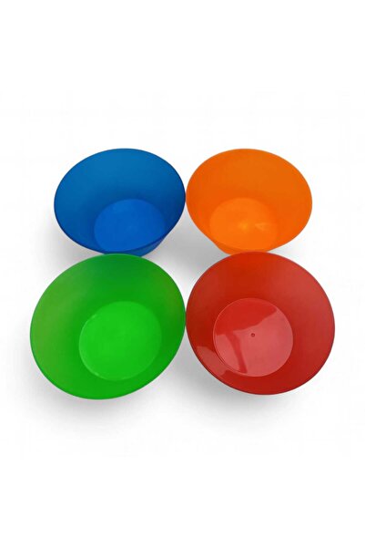 Gead طقم وعاء من البلاستيك الصلب الملون بأربعة ألوان
