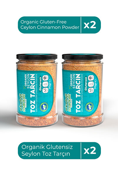 Ekoloji Market Organik Glutensiz Seylon Toz Tarçın 70 Gr x2 / Organic Gluten-...