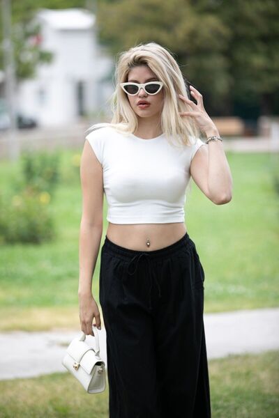 OlaFre Λινό Παντελόνι Dublpaça - Λινό Παντελόνι με Ελαστική Μέση