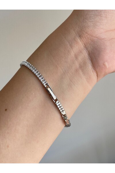 Owentis سوار سبيكيساي من الفولاذ الفضي والوردي على شكل قلب - لا يسبب التشويه -