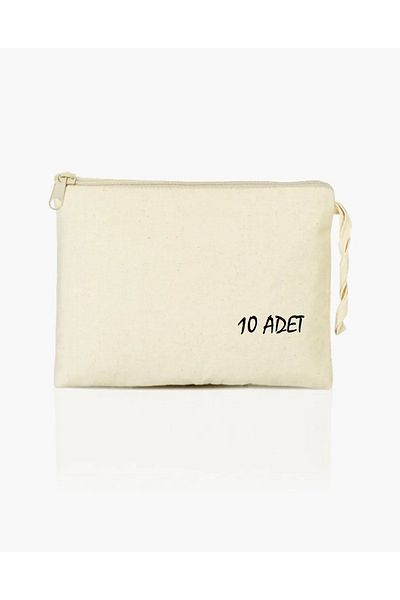 İDİL Τσάντα Ακατέργαστη Λινά Τσάντα Clutch - 10 Τεμάχια