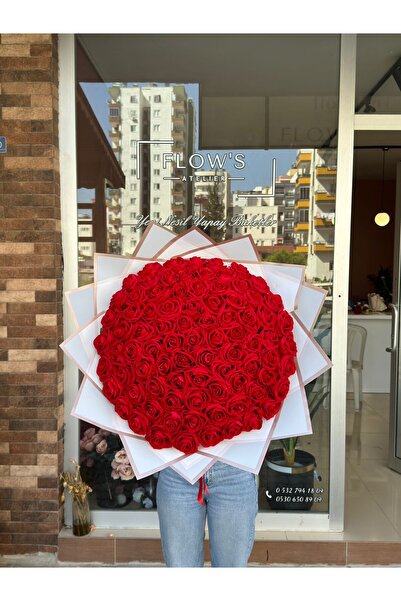 flowsatelier 61 Li Kırmızı Gül Isteme Çiçeği